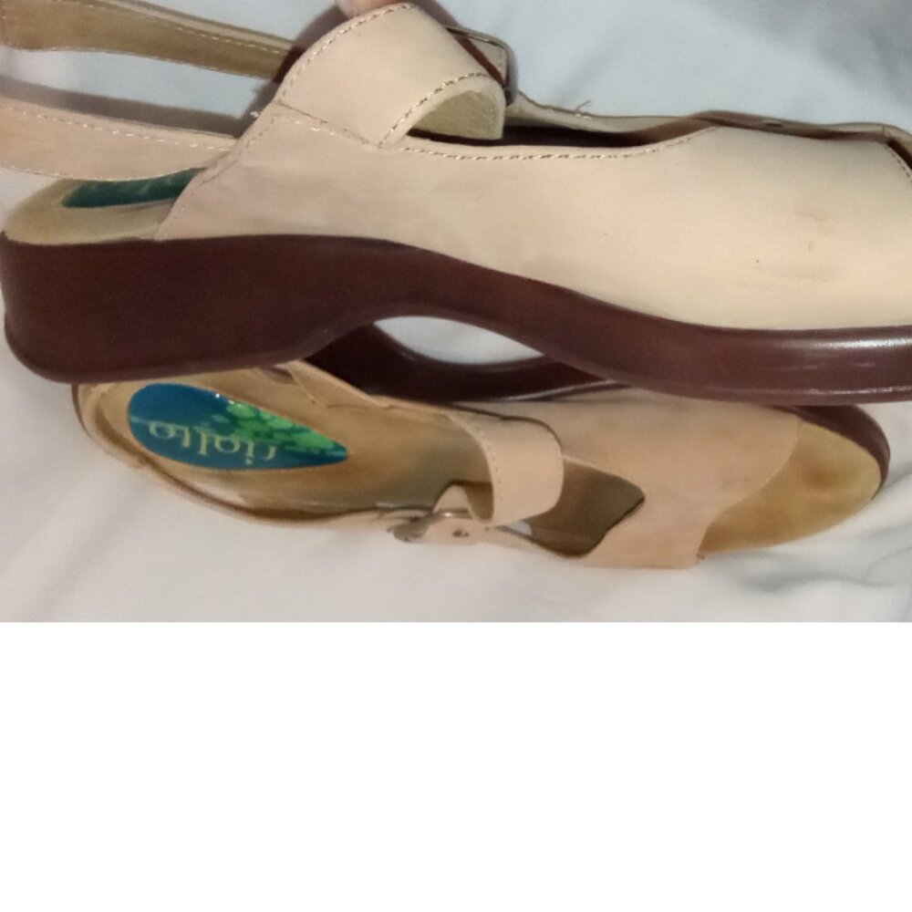 Rialto Rock & Roll Tan Genuine Leather Women's Sandals Women's Size 7.5 - Picture 6 of 11